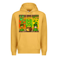 St Patricks Gnomes And Coins With Shamrock Premium Hoodie | Teevron