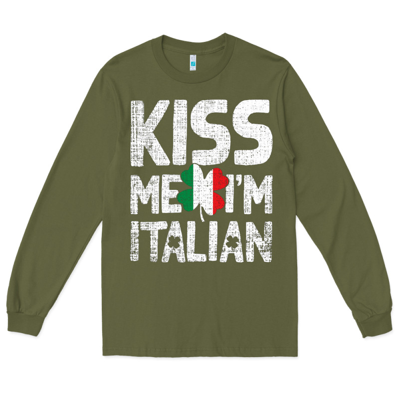 Kiss Me I'm Italian Long Sleeve Tee by ArtChic | Teevron