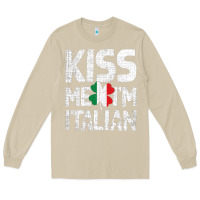Mushroom Kiss Me I'm Italian Long Sleeve Tee - ArtChic