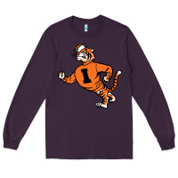 Plum Vintage Walking Angry Tiger Idaho State Long Sleeve Tee - ArtChic