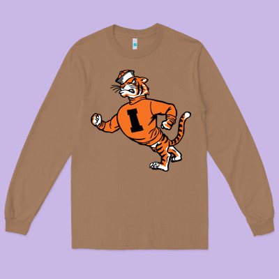 Vintage Walking Angry Tiger Idaho State Long Sleeve Tee Designed By Artchic