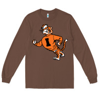 Chestnut Vintage Walking Angry Tiger Idaho State Long Sleeve Tee - ArtChic