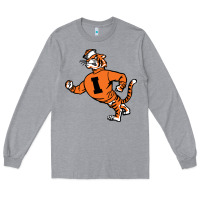 Heather Grey Vintage Walking Angry Tiger Idaho State Long Sleeve Tee - ArtChic