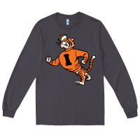Smoke Vintage Walking Angry Tiger Idaho State Long Sleeve Tee - ArtChic