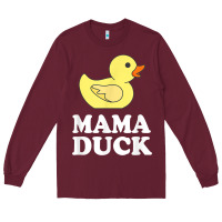 Burgundy mama duck t shirt funny mother bird gift Long Sleeve Tee - ArtChic