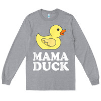 Heather Grey mama duck t shirt funny mother bird gift Long Sleeve Tee - ArtChic