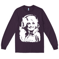 Plum dolly parton distressed photo Long Sleeve Tee - ArtChic