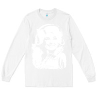 White dolly parton distressed photo Long Sleeve Tee - ArtChic