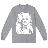 Heather Grey dolly parton distressed photo Long Sleeve Tee - ArtChic