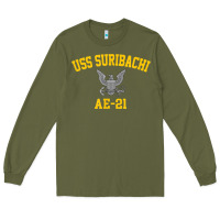 Army Green uss suribachi ae 21 t shirt Long Sleeve Tee - StudioElite
