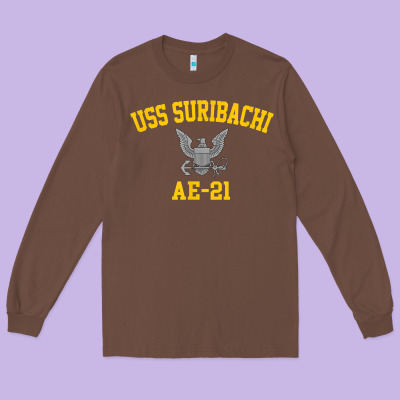 Uss Suribachi Ae 21 T Shirt Long Sleeve Tee Designed By Studioelite