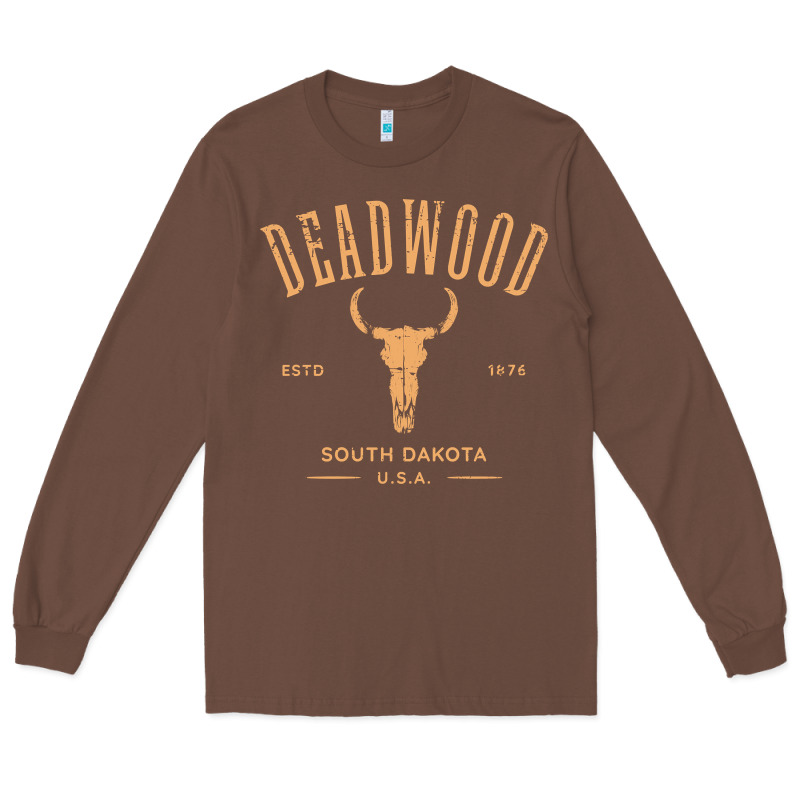 Deadwood South Dakota Usa Vintage Distressed Style Design Long Sleeve Long Sleeve Tee by StudioElite | Teevron
