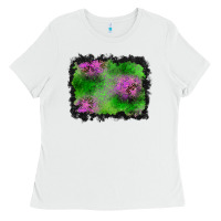 White halloween spooky stars background Ladies Tee - BundleAndBundleShop