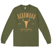 Army Green deadwood south dakota usa vintage distressed style design long sleeve Long Sleeve Tee - StudioElite