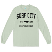 Matcha Surf City North Carolina Nc Vintage Sports Design Black Prin Long Sleeve Tee - StudioElite