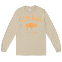 Mushroom vermillion south dakota bison distressed design t shirt Long Sleeve Tee - StudioElite
