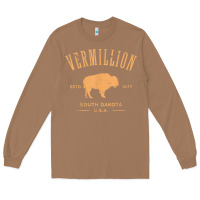Toasted Coconut vermillion south dakota bison distressed design t shirt Long Sleeve Tee - StudioElite