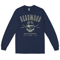 Navy deadwood south dakota usa distressed skull design souvenir premium t s Long Sleeve Tee - StudioElite