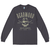Smoke deadwood south dakota usa distressed skull design souvenir premium t s Long Sleeve Tee - StudioElite