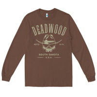 Chestnut deadwood south dakota usa distressed skull design souvenir premium t s Long Sleeve Tee - StudioElite