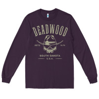 Plum deadwood south dakota usa distressed skull design souvenir premium t s Long Sleeve Tee - StudioElite