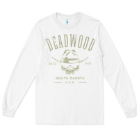 White deadwood south dakota usa distressed skull design souvenir premium t s Long Sleeve Tee - StudioElite