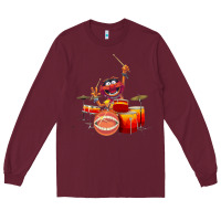 Burgundy The muppets animal drummer Long Sleeve Tee - StudioElite