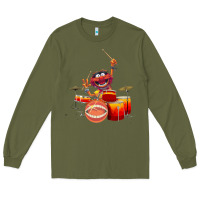 Army Green The muppets animal drummer Long Sleeve Tee - StudioElite