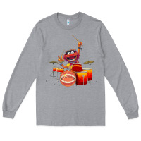 Heather Grey The muppets animal drummer Long Sleeve Tee - StudioElite
