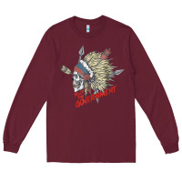 Burgundy trust the government skull native american chief native t shirt Long Sleeve Tee - StudioElite
