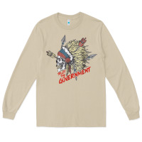 Mushroom trust the government skull native american chief native t shirt Long Sleeve Tee - StudioElite