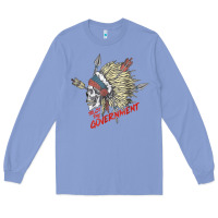 Colony Blue trust the government skull native american chief native t shirt Long Sleeve Tee - StudioElite