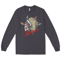 Smoke trust the government skull native american chief native t shirt Long Sleeve Tee - StudioElite