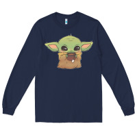 Navy Baby yoda Long Sleeve Tee - StudioElite