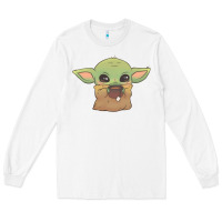 White Baby yoda Long Sleeve Tee - StudioElite