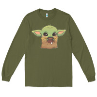 Army Green Baby yoda Long Sleeve Tee - StudioElite