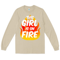 Mushroom This Girl Is On Fire Fierce Lady Woman Power Go Girls Fiery Long Sleeve Tee - StudioElite