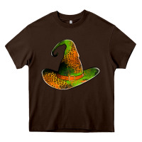 Chocolate Brown leopard witch hat Heavy Core Tee - Jasminsmagicworld