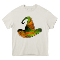 Cream leopard witch hat Heavy Core Tee - Jasminsmagicworld