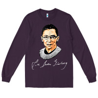 Plum rbg ruth bader ginsburg feminist t shirt   signature art Long Sleeve Tee - StudioElite
