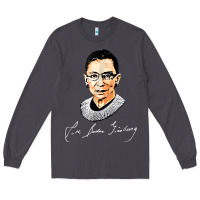 Smoke rbg ruth bader ginsburg feminist t shirt   signature art Long Sleeve Tee - StudioElite