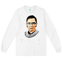 White rbg ruth bader ginsburg feminist t shirt   signature art Long Sleeve Tee - StudioElite