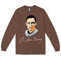 Chestnut rbg ruth bader ginsburg feminist t shirt   signature art Long Sleeve Tee - StudioElite