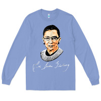 Colony Blue rbg ruth bader ginsburg feminist t shirt   signature art Long Sleeve Tee - StudioElite