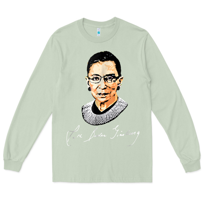 Rbg Ruth Bader Ginsburg Feminist T Shirt   Signature Art Long Sleeve Tee by StudioElite | Teevron