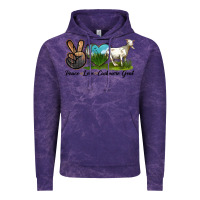 Cloud Purple Peace Love Cashmere Goat Vintage Hoodie - LillyAllenDesigns