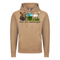Vintage Coffee Peace Love Cashmere Goat Vintage Hoodie - LillyAllenDesigns
