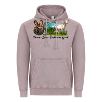 Vintage Zinc Peace Love Cashmere Goat Vintage Hoodie - LillyAllenDesigns