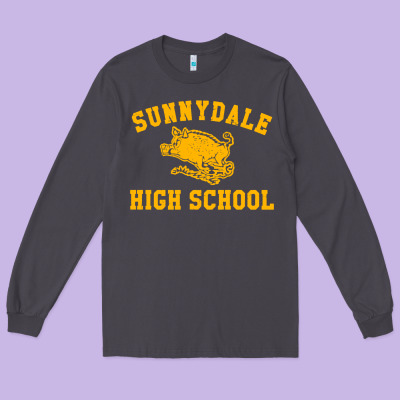 High Scool Merch Long Sleeve Tee Designed By Studioelite