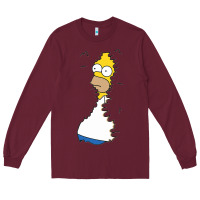 Burgundy Homer In Hedges Classic Long Sleeve Tee - StudioElite